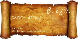 Czár Ábel névjegykártya