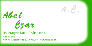 abel czar business card