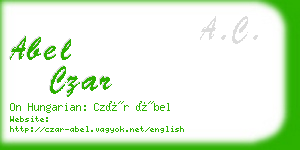abel czar business card